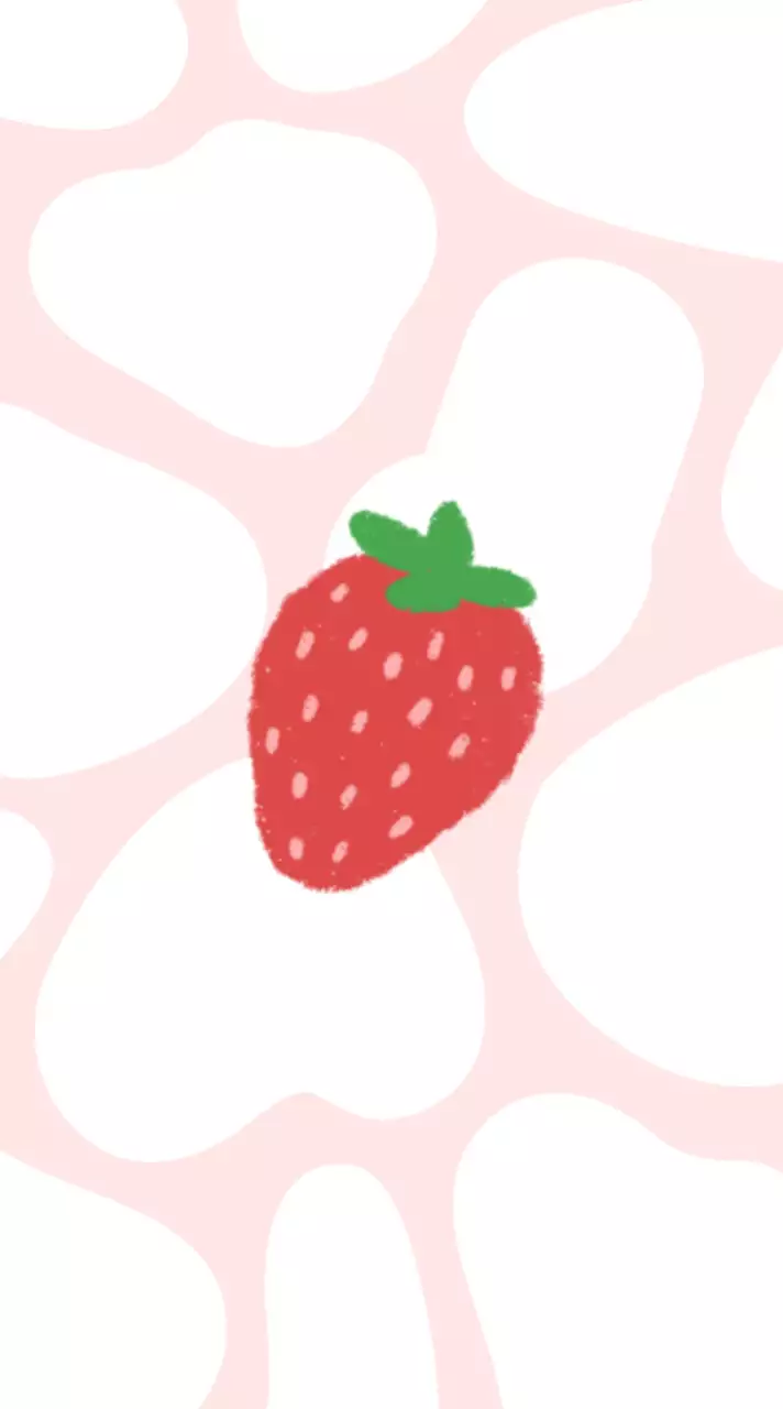 분홍 딸기 우유