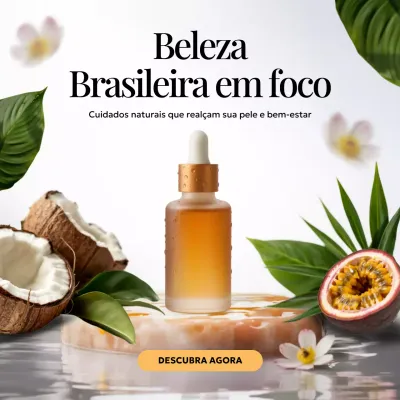 Postagem promocional do Instagram da Orange Botanical Skincare