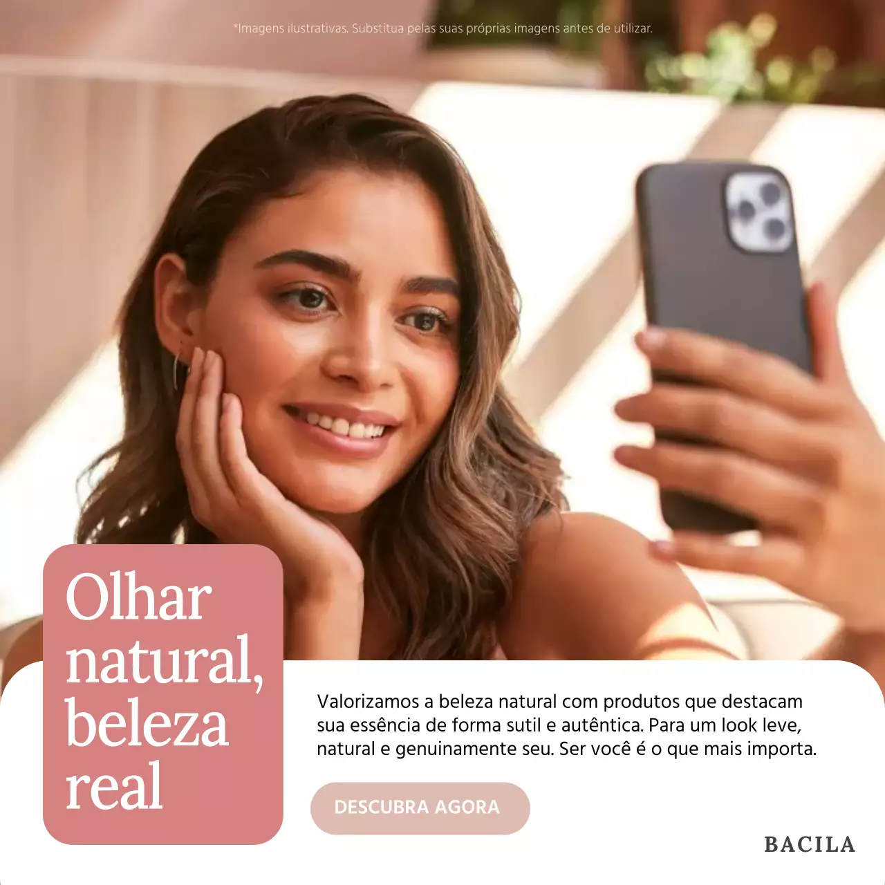 Publicação de beleza moderna bege no Instagram