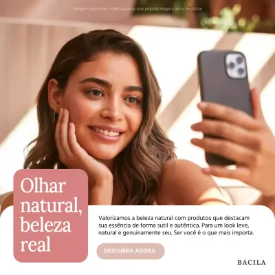 Publicação de beleza moderna bege no Instagram