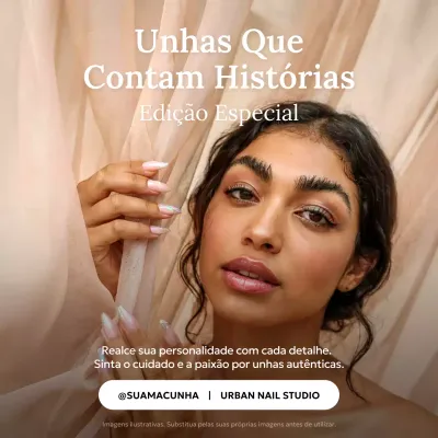 Postagem promocional do Instagram Pink Elegant Nail