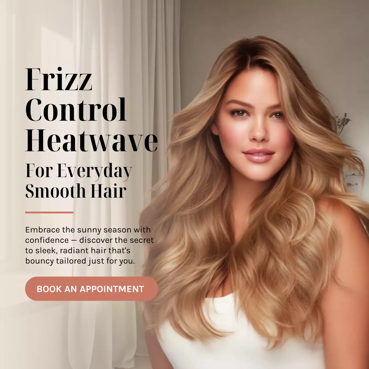 Beige Modern Haircare Service Advertisement Instagram Post