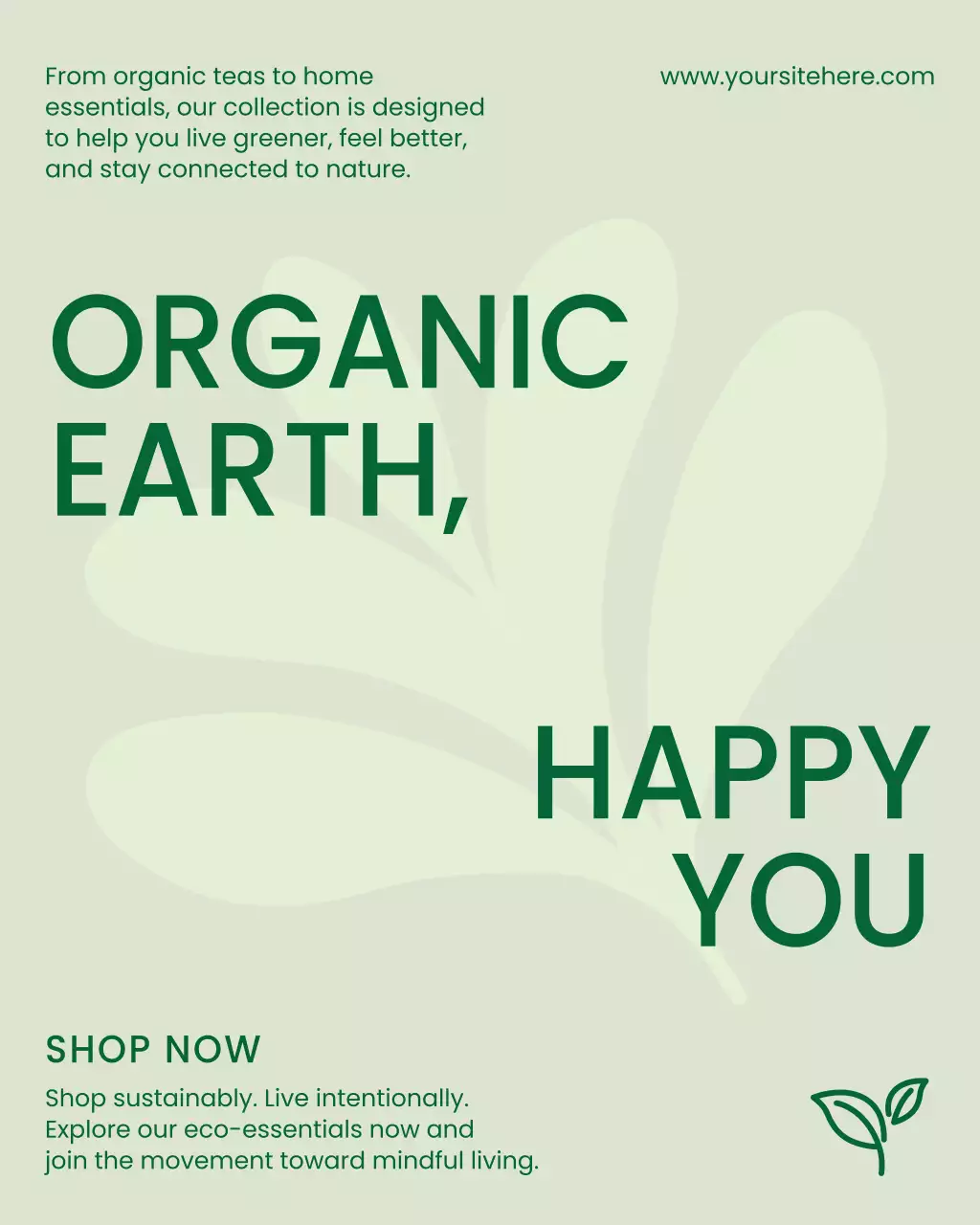 Green Minimalist Eco Promotion Instagram Post