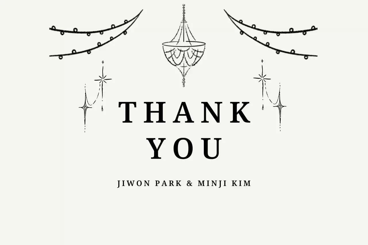 흰색 미니멀 감사 인사