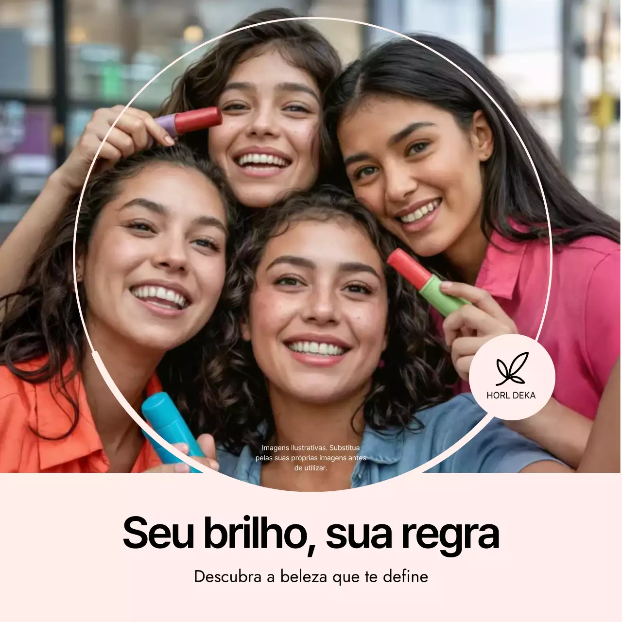 Publicação de beleza moderna e colorida no Instagram