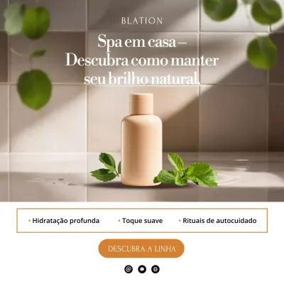 Postagem promocional do spa moderno bege no Instagram