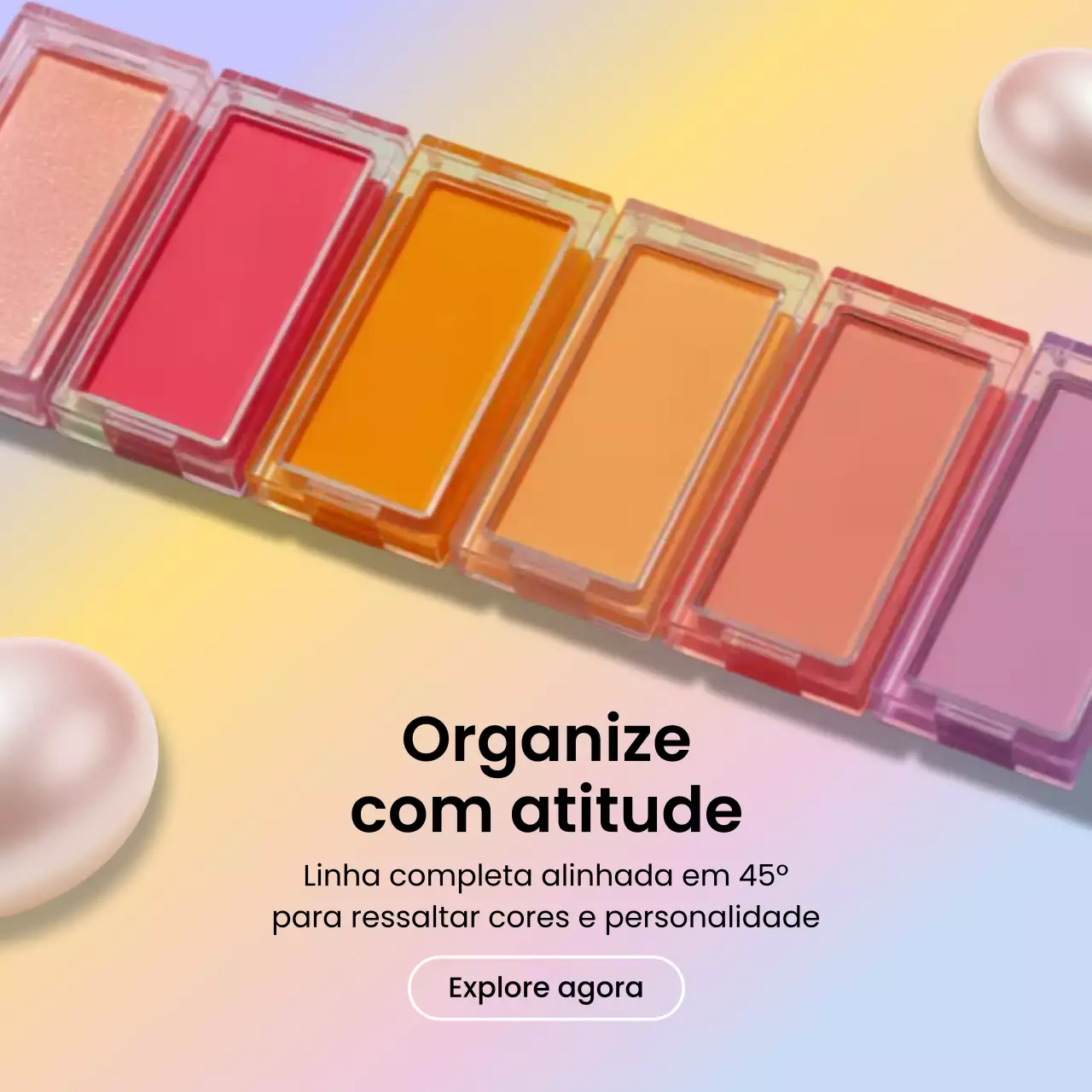 Publicidade de maquiagem da moda arco-íris no Instagram