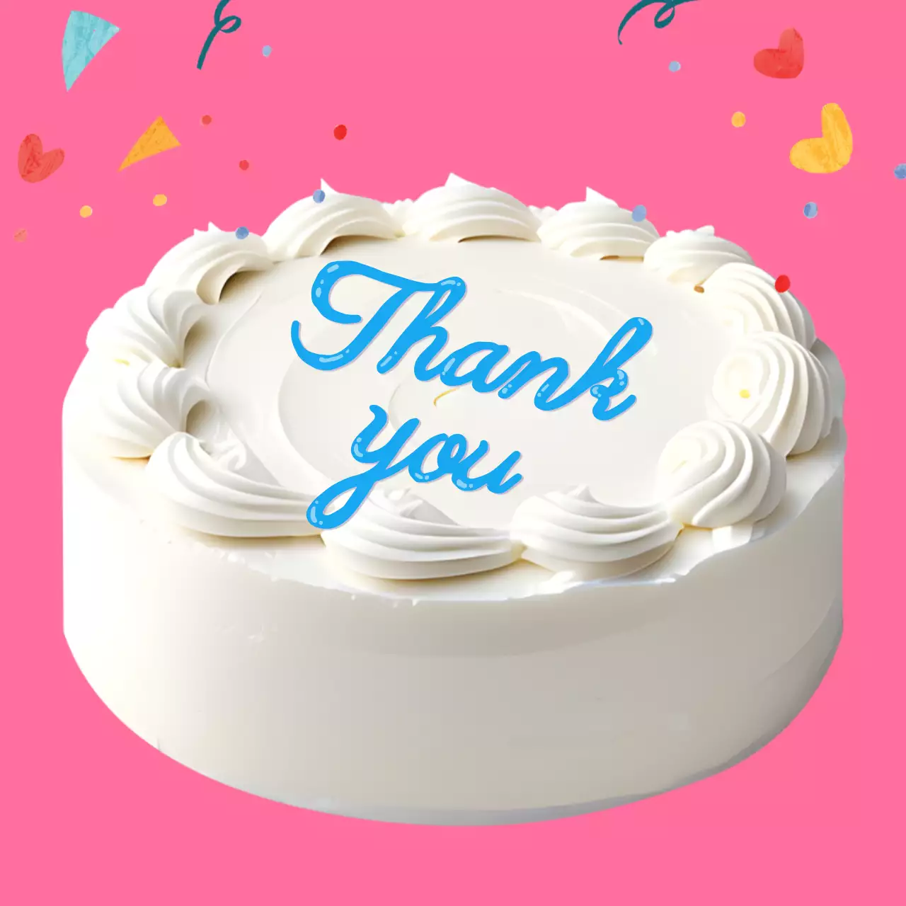 핑크 아기자기한 감사 기념