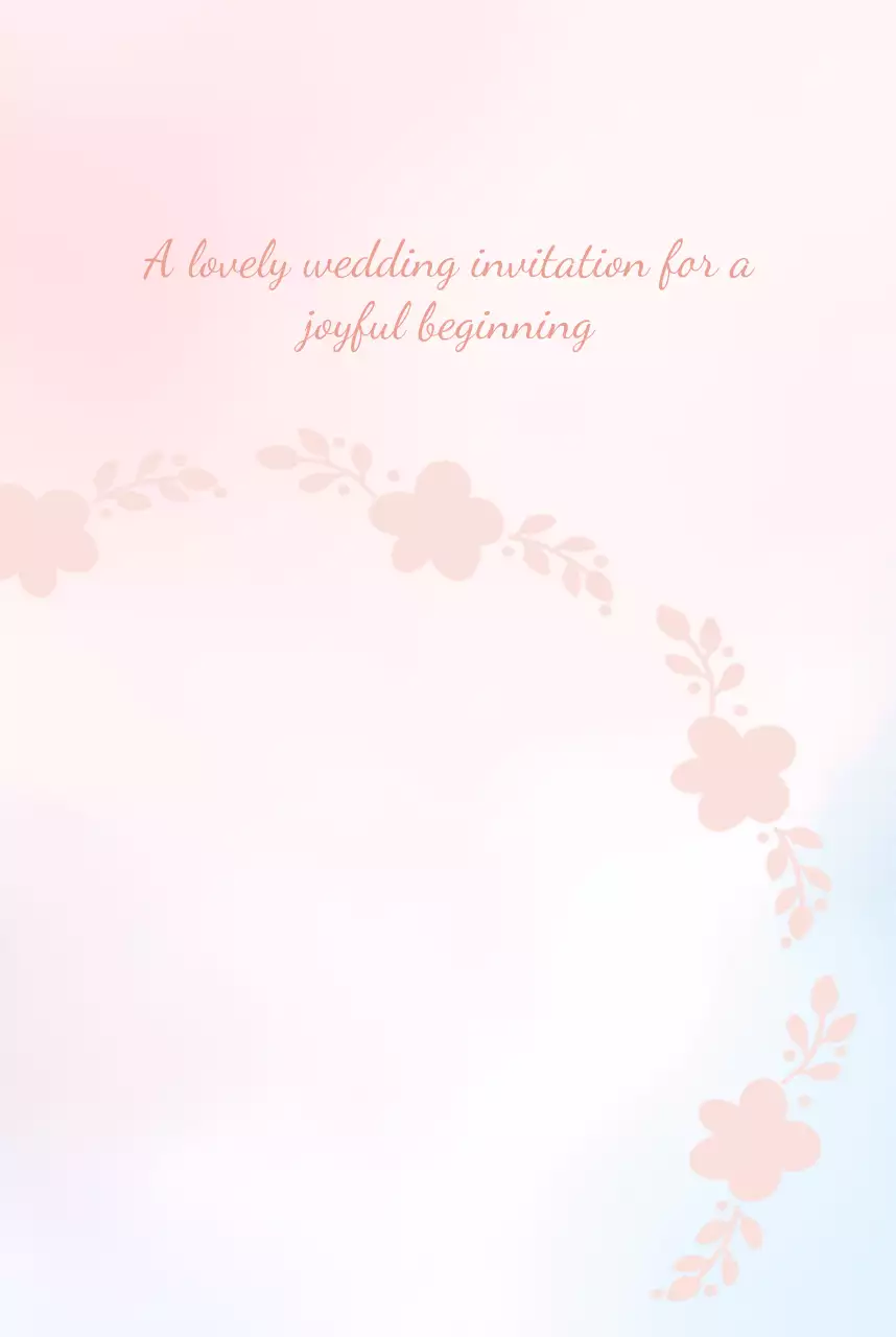 핑크 아기자기한 감성 웨딩 청첩장 초대장