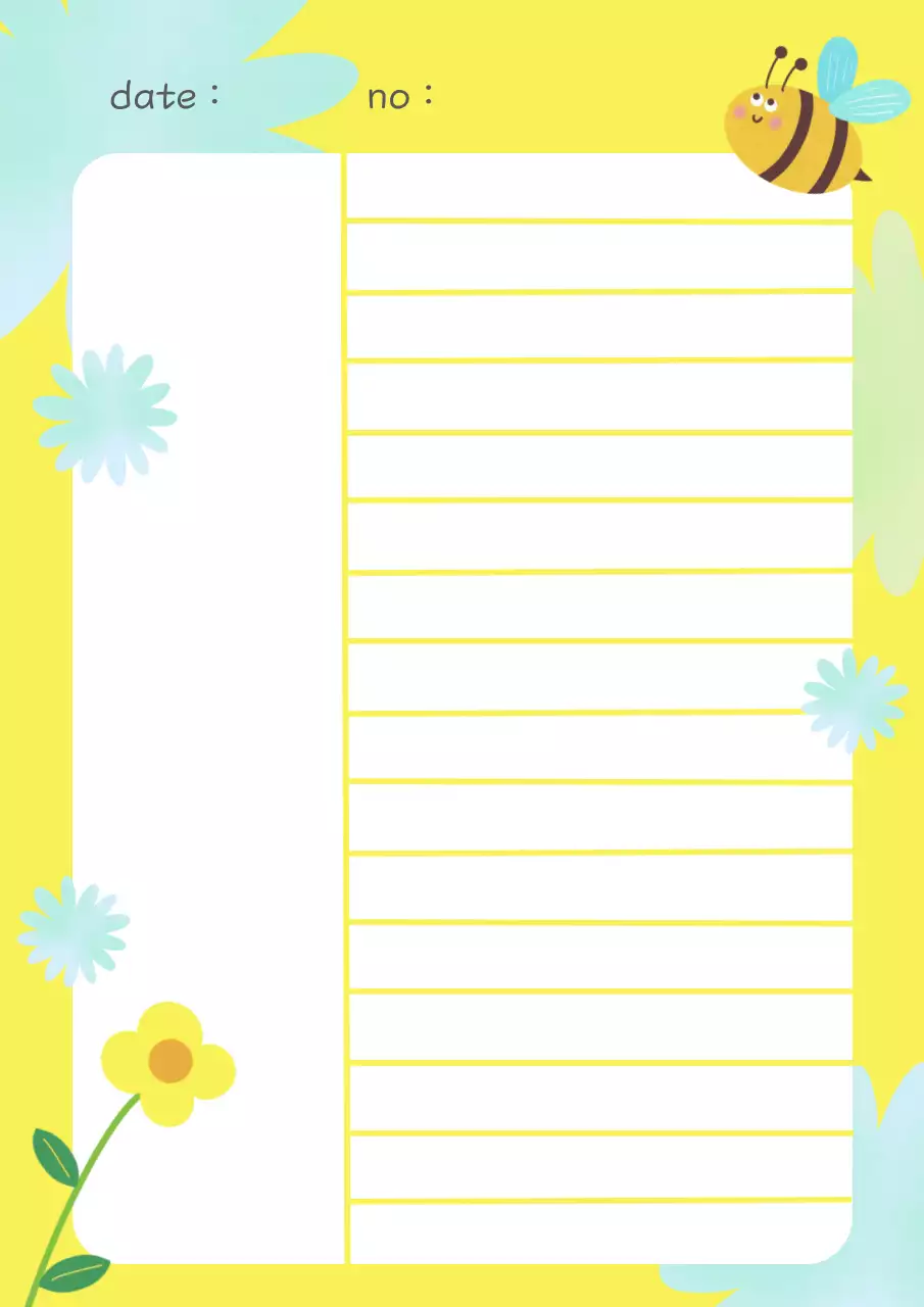 노랑 아기자기한 메모지