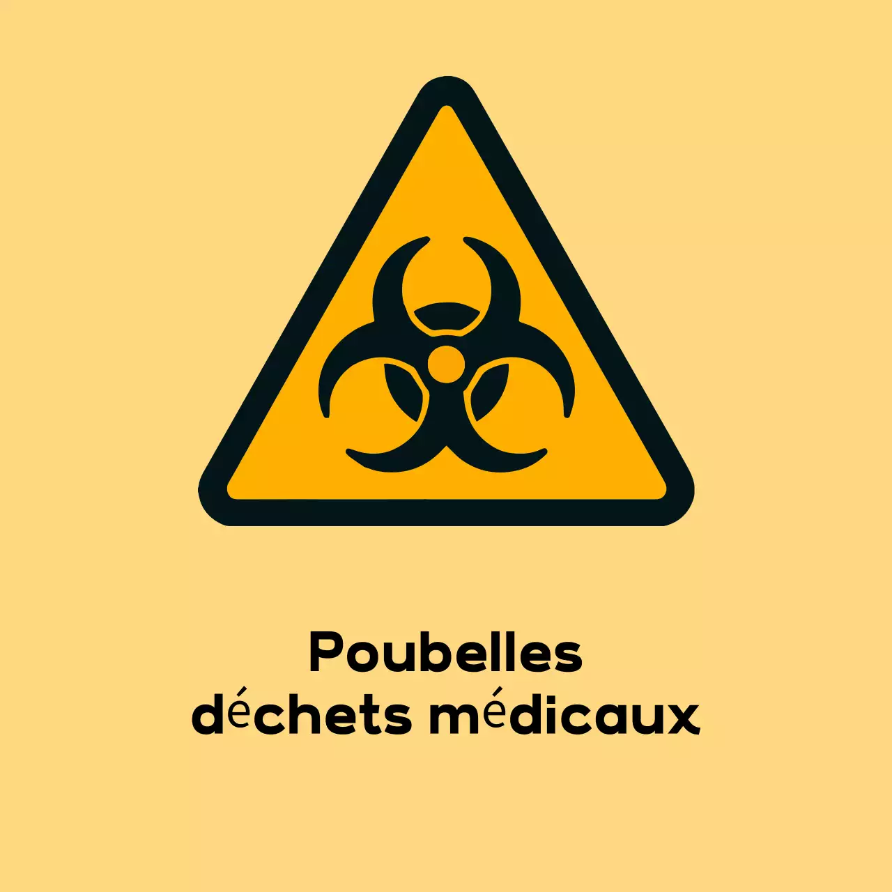 Consignes de sécurité simples jaunes