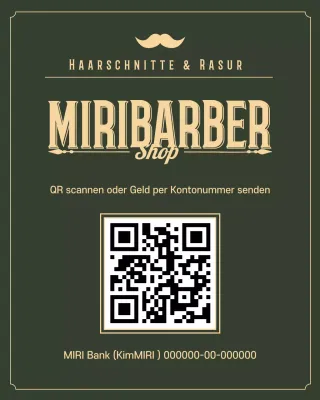 Khaki Vintage Barbershop Zahlungsleitfaden
