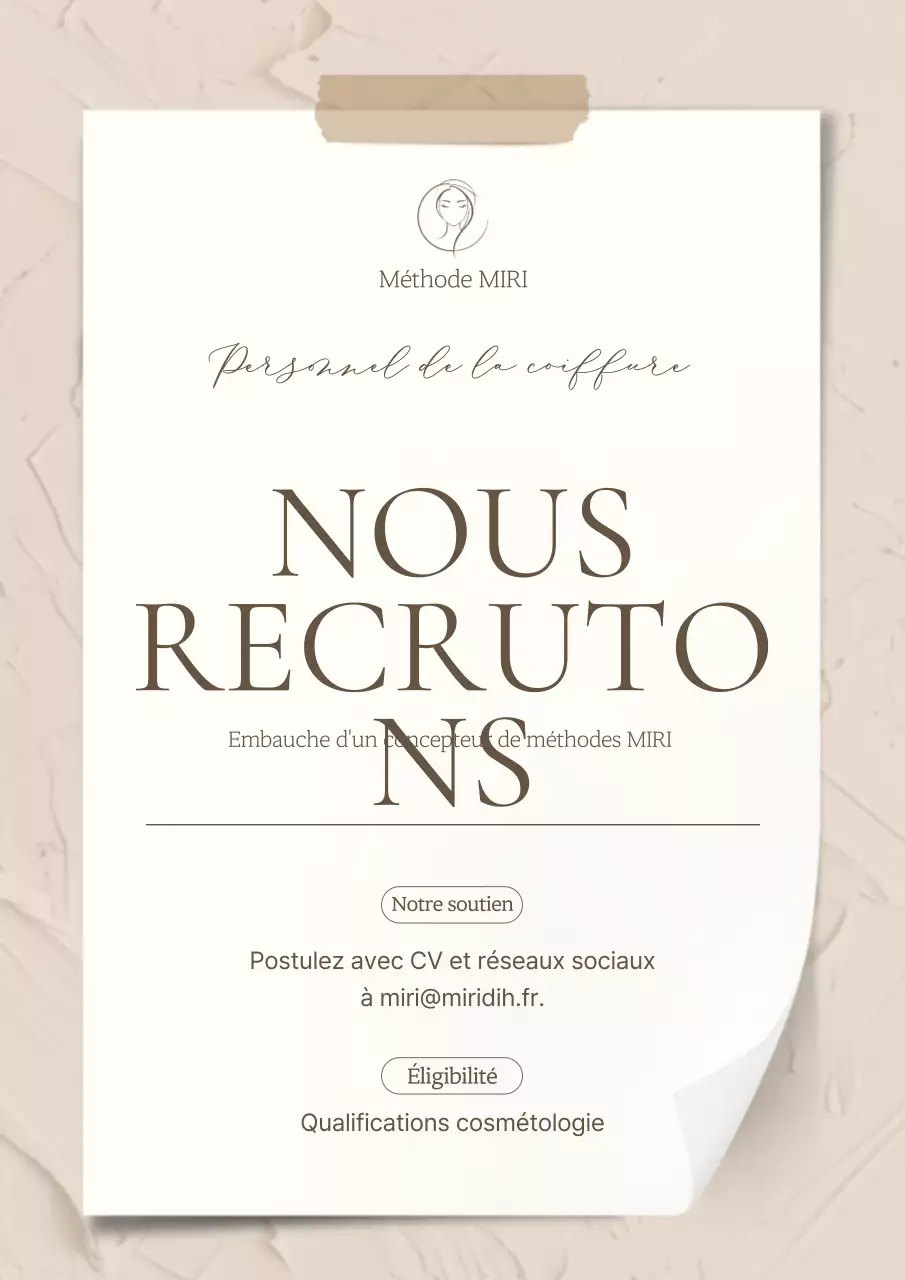 Beige Simple Recruitment Recrutement
