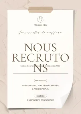 Beige Simple Recruitment Recrutement