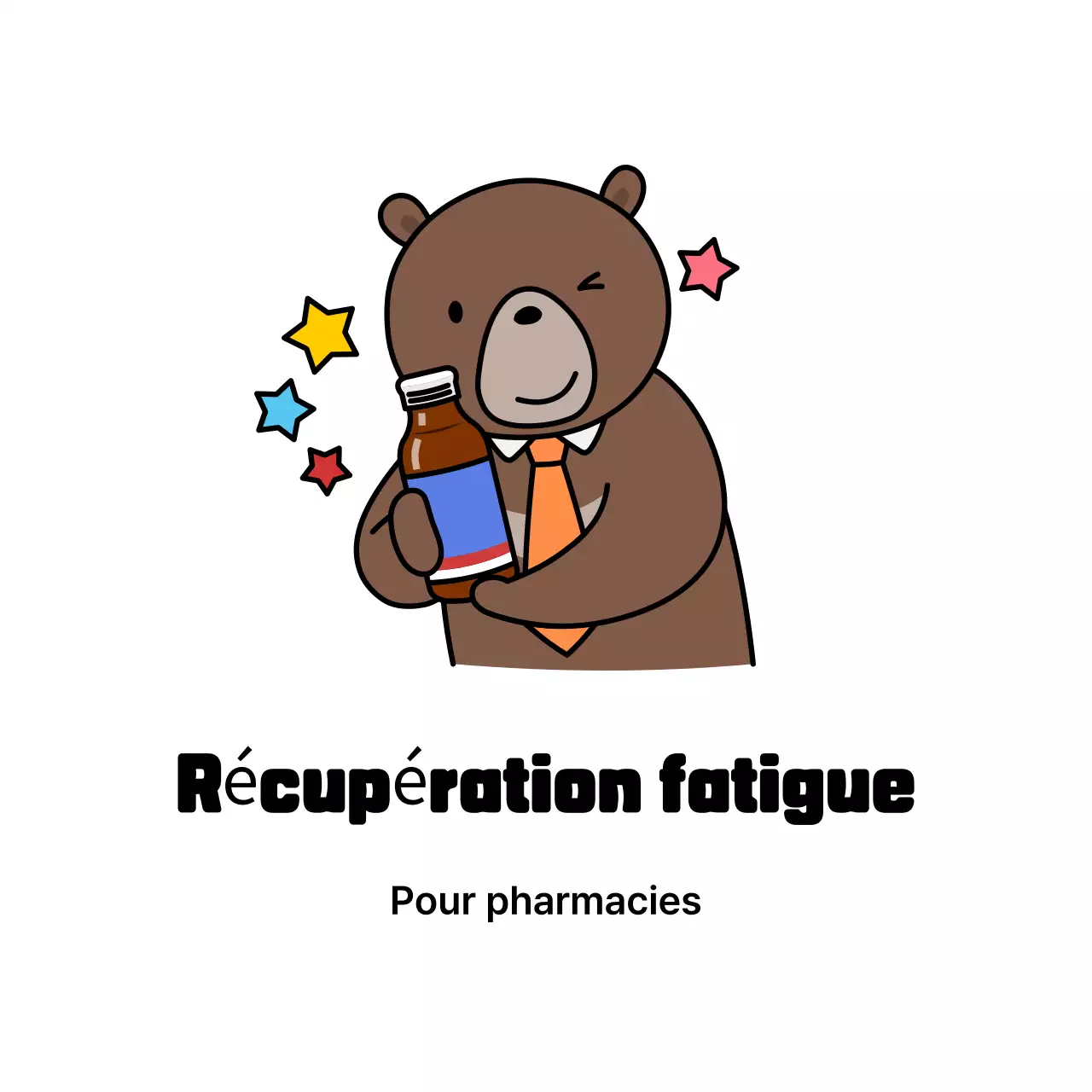 Publicité mignonne sur la santé brune