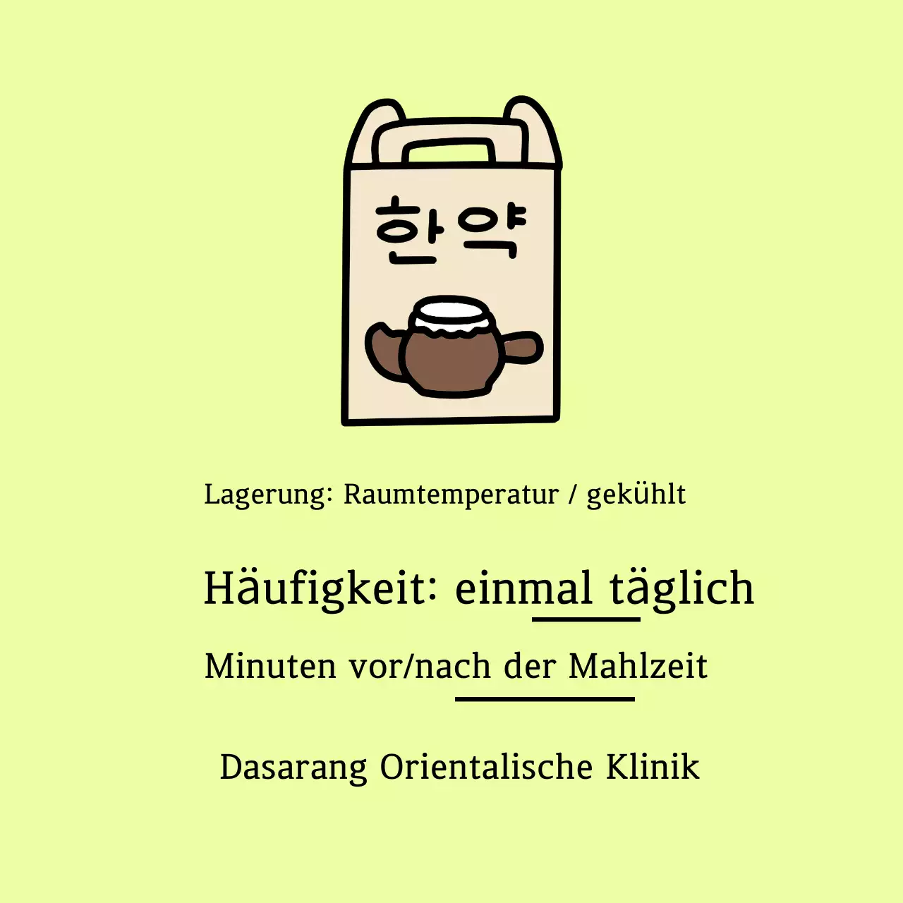 Grüne, einfache Gesundheitspflegemethode