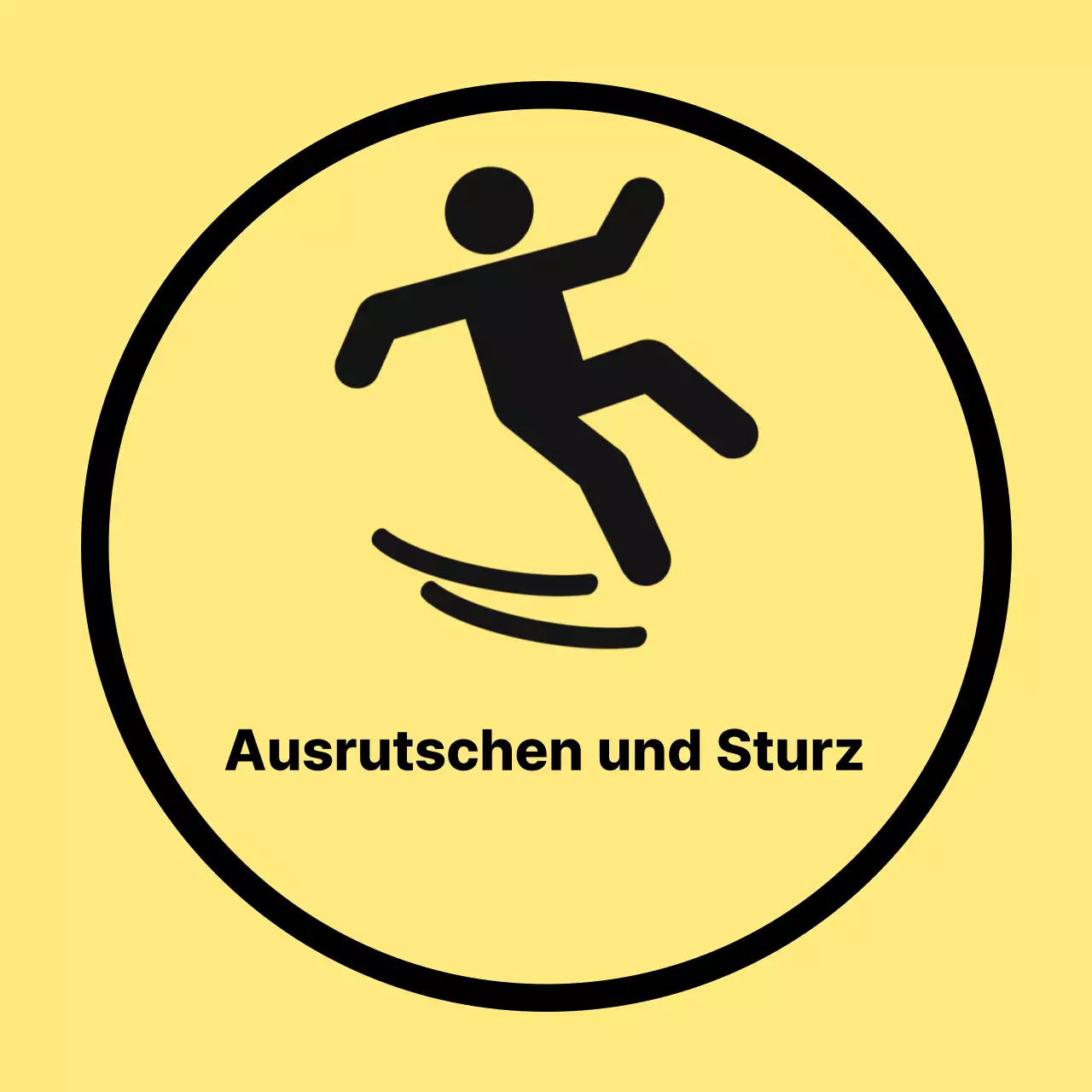 Gelbe einfache Rutschwarnung