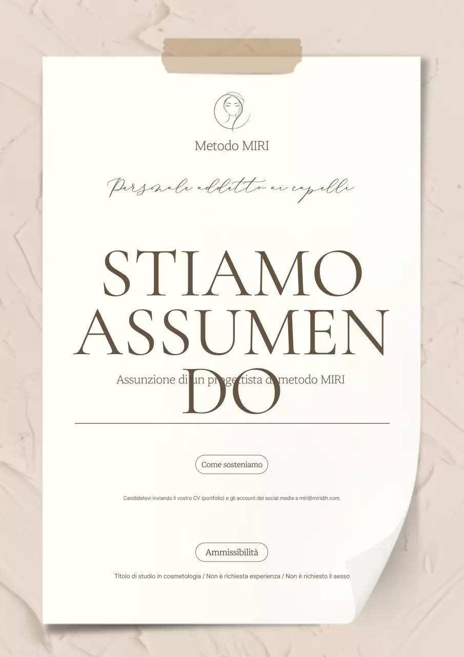 Beige Simple Recruitment Reclutamento