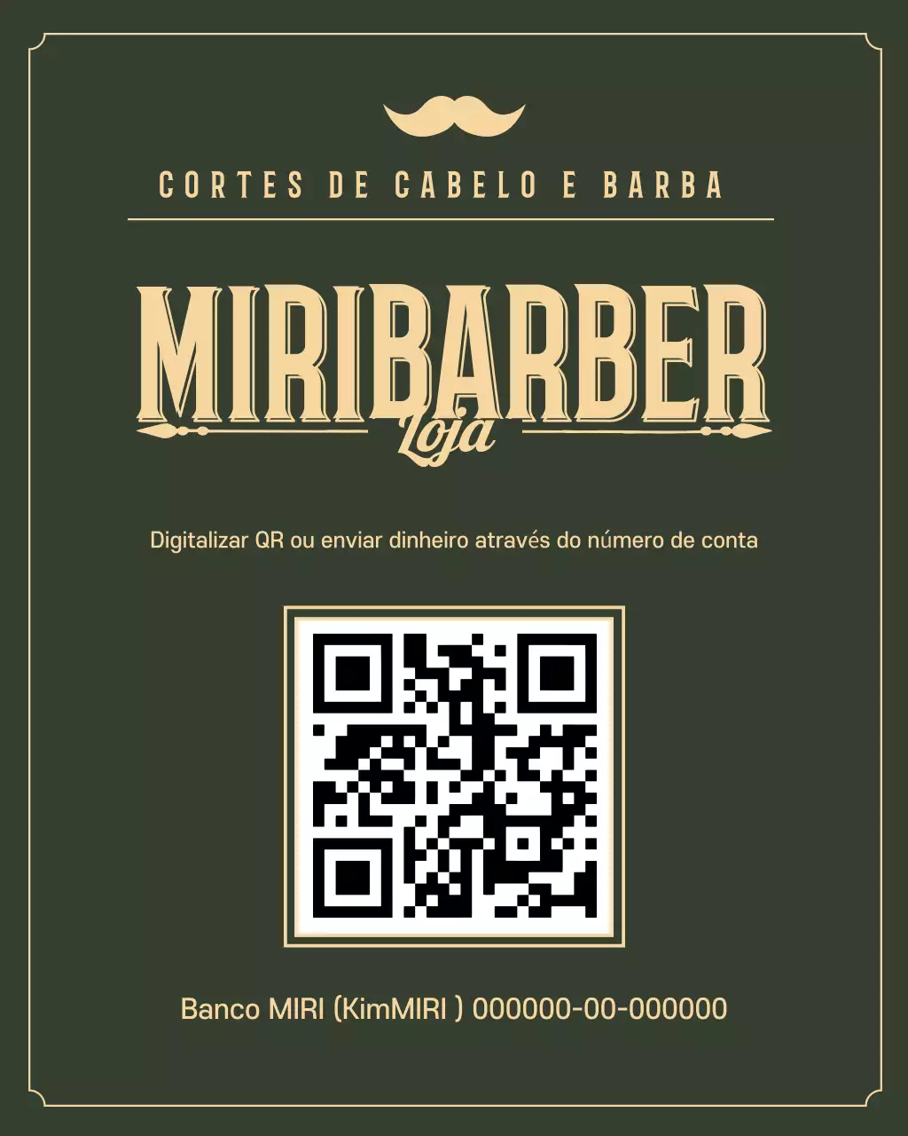 Guia de Pagamento Khaki Vintage Barbershop