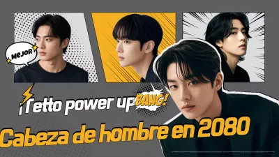 Anuncio de peinado retro gris