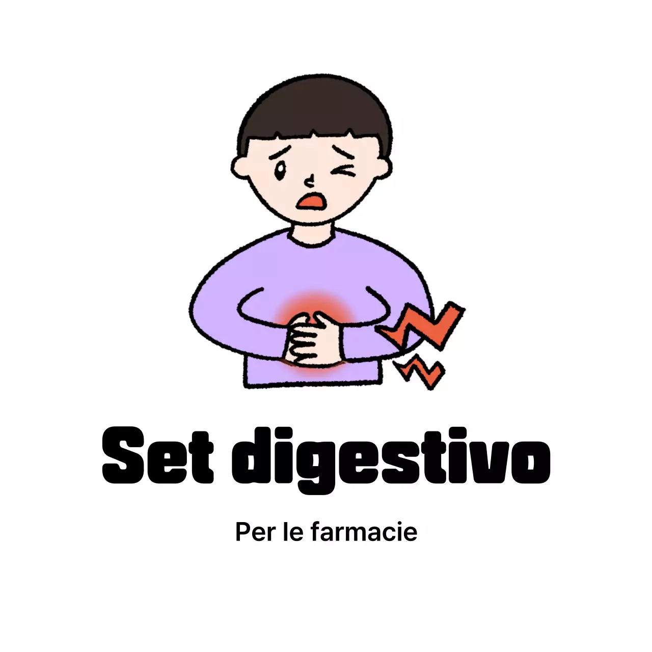 Pubblicità digestiva di base nera