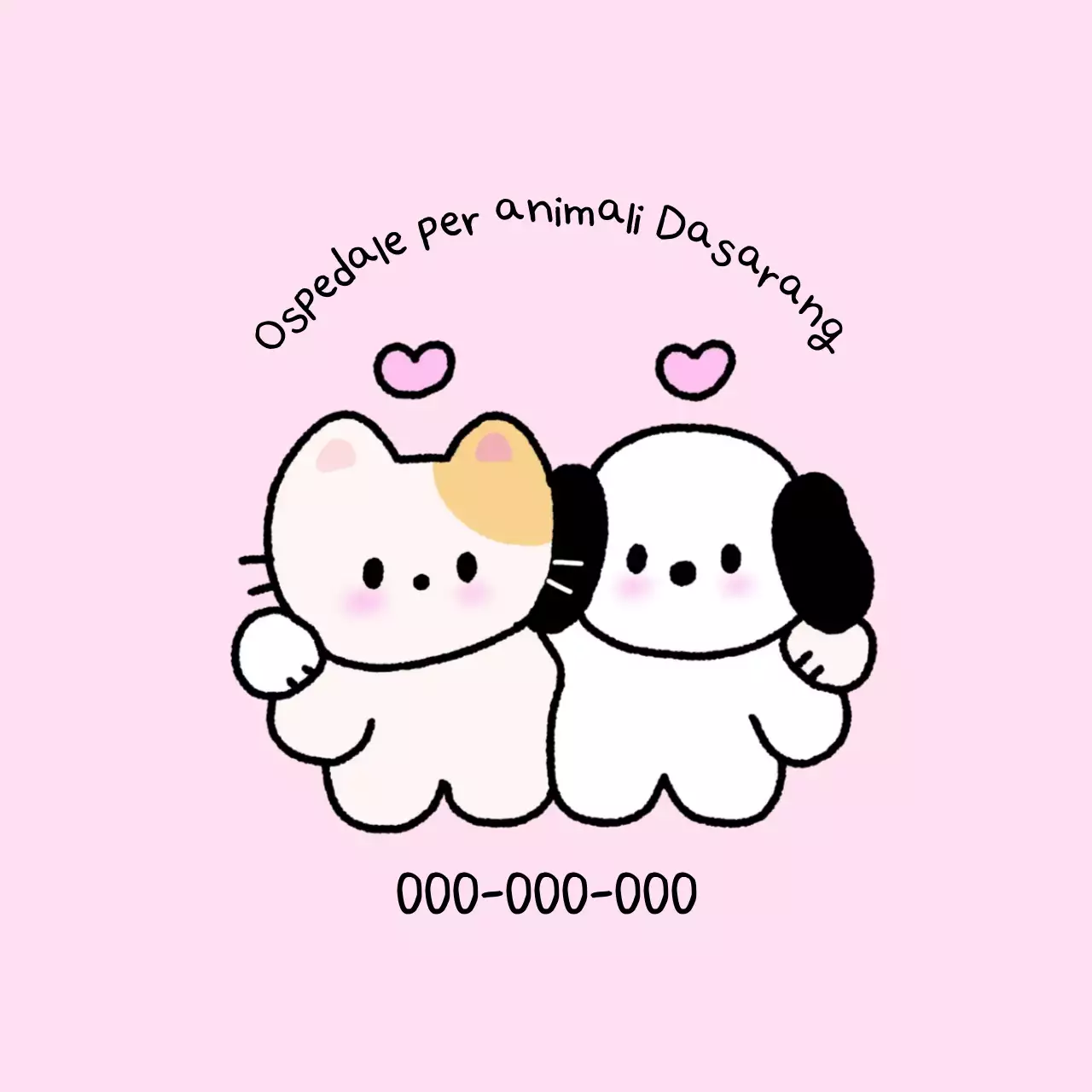 Pubblicità dell'ospedale per animali Pink Baby