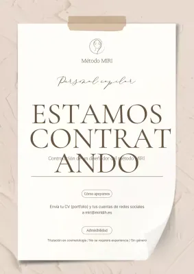 Reclutamiento Beige Simple Reclutamiento