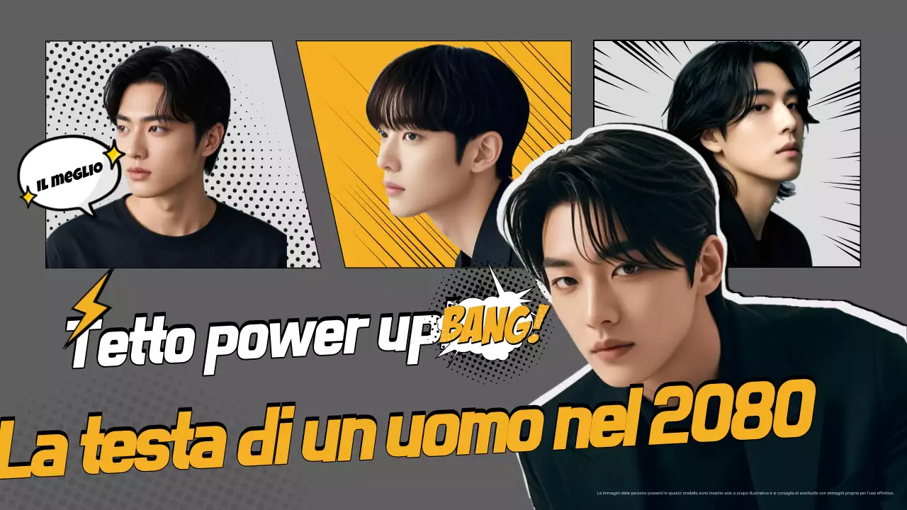 Pubblicità di acconciatura retrò grigia