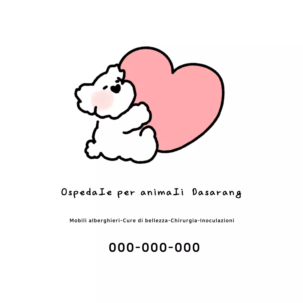 Pubblicità dell'ospedale per animali Pink Baby