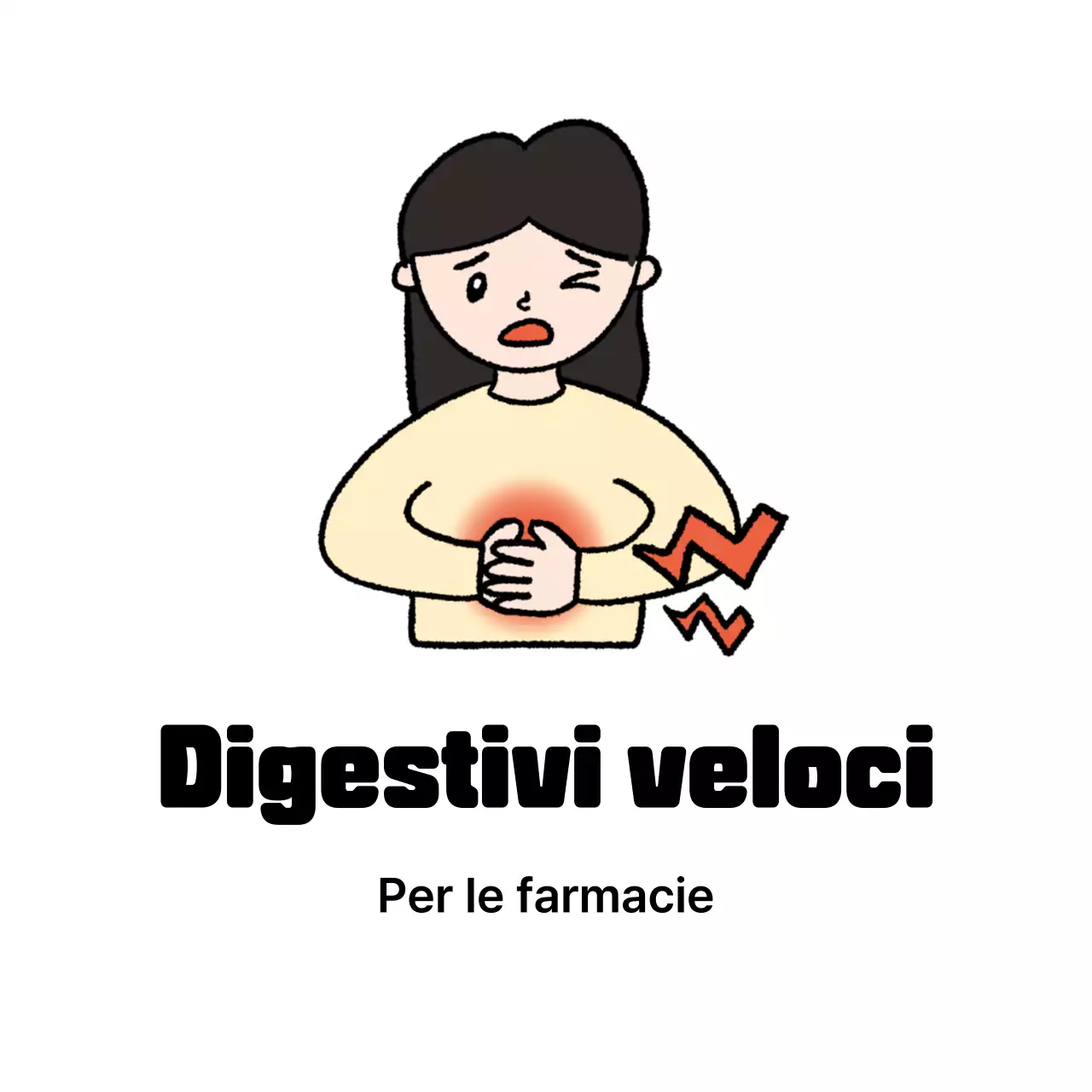 Pubblicità digestiva di base nera
