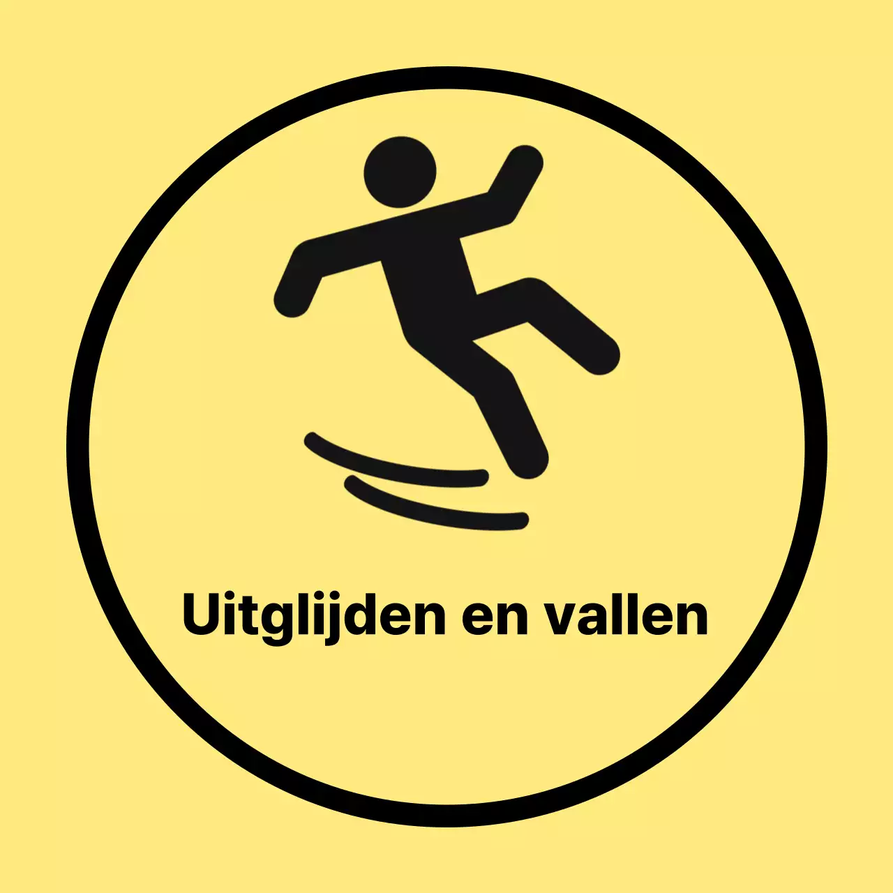 Gele eenvoudige slipwaarschuwing