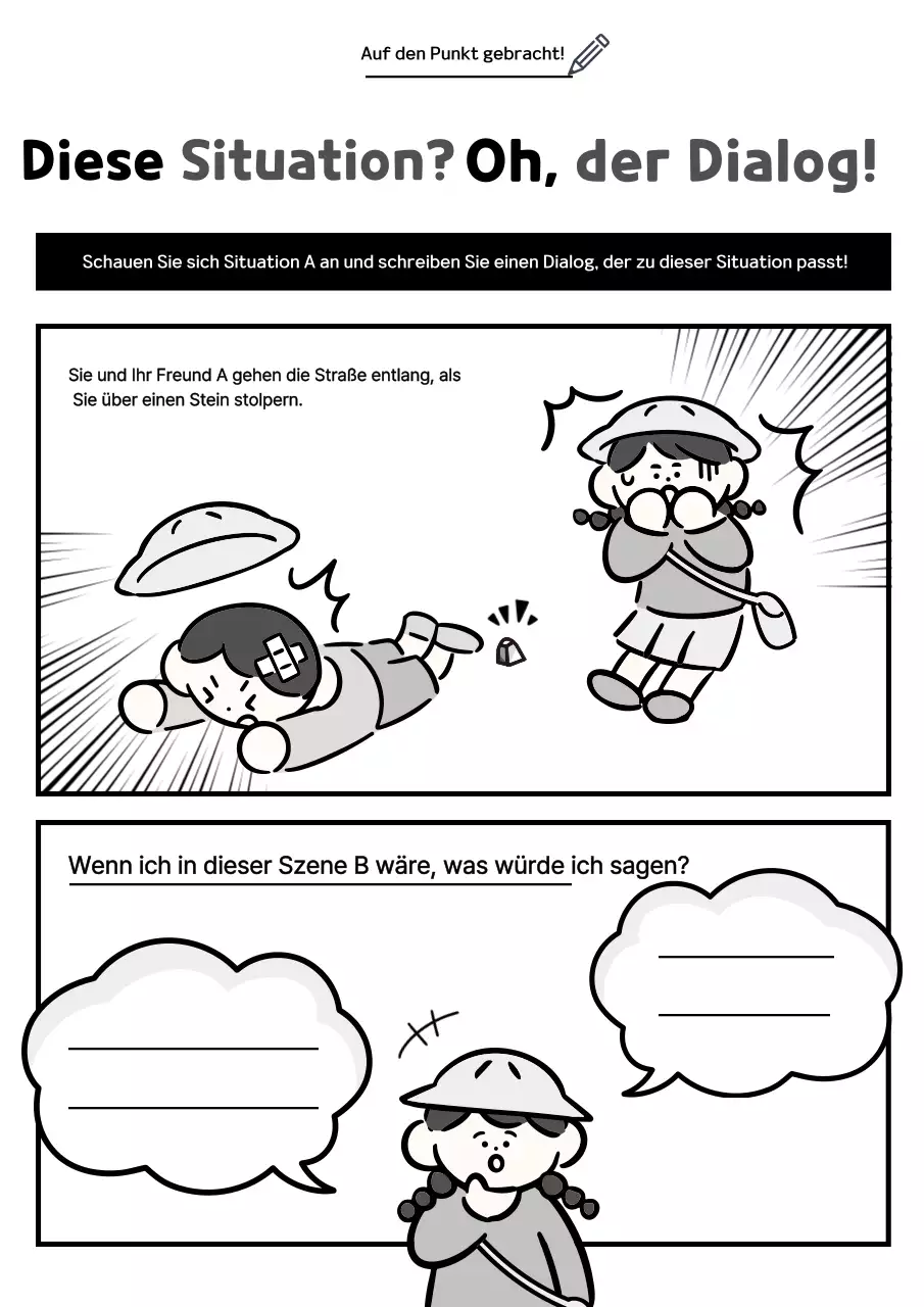 Lehrmaterialien für Schwarz-Weiß-Cartoons