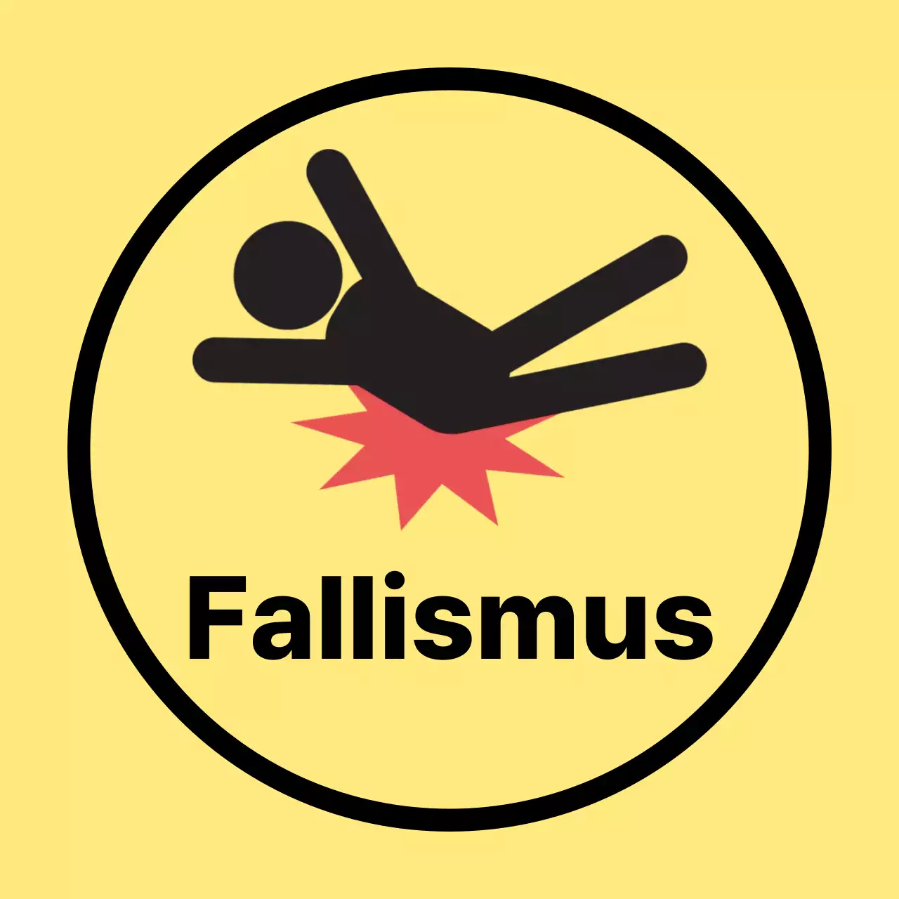 Gelbe grundlegende Sturzwarnung