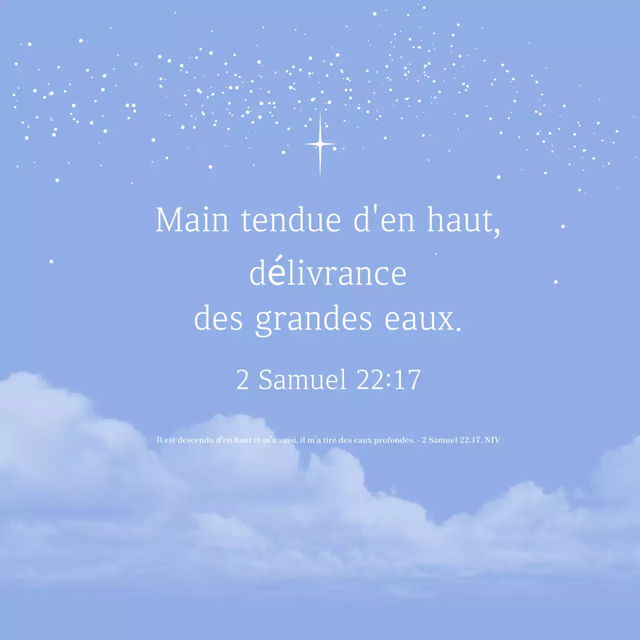 Guide des versets bibliques simples en bleu ciel