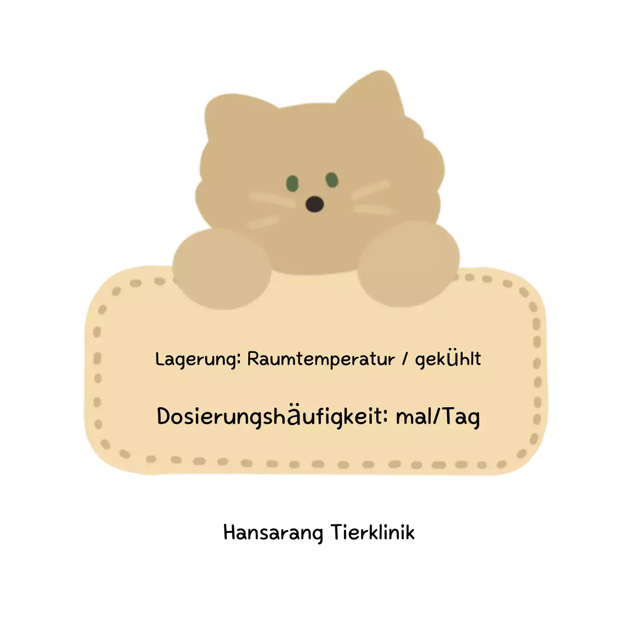 So lagern Sie beige Baby-Tierklinik