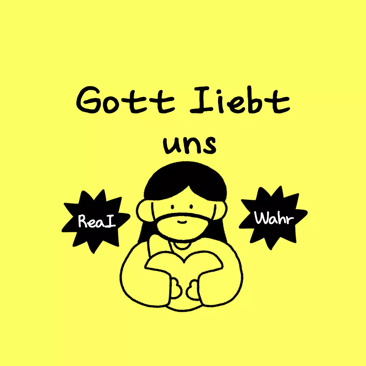 Schwarz-weiße einfache religiöse Sätze