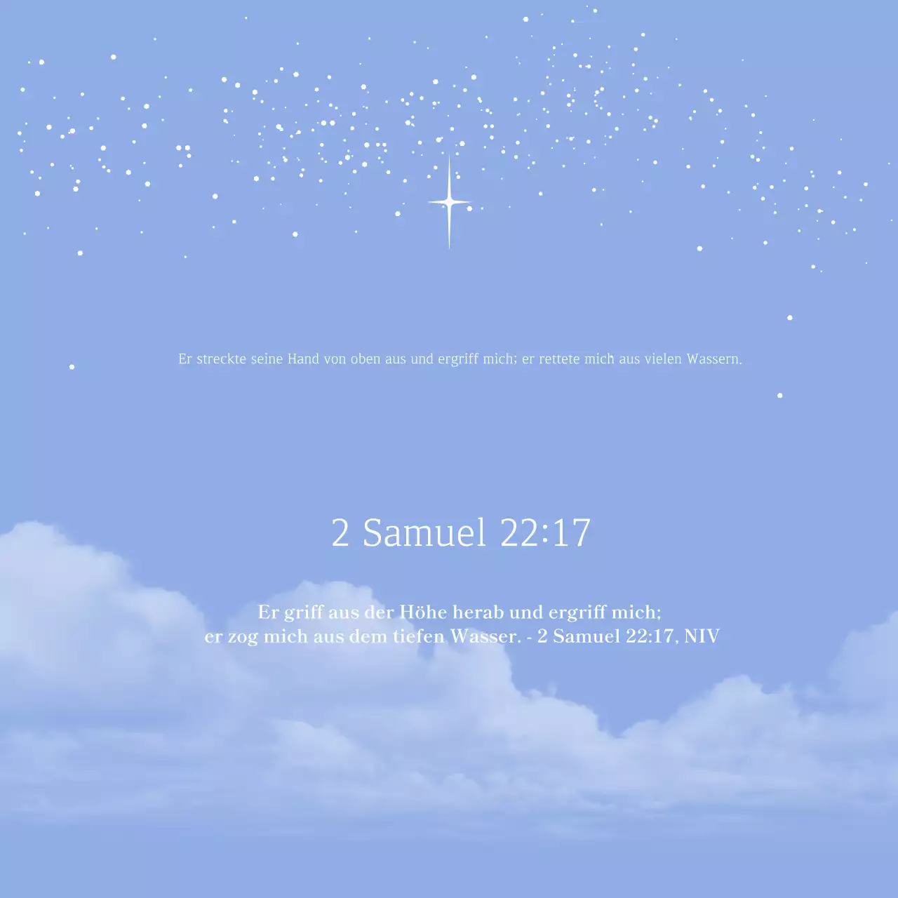 Himmelblauer einfacher Bibelvers-Leitfaden