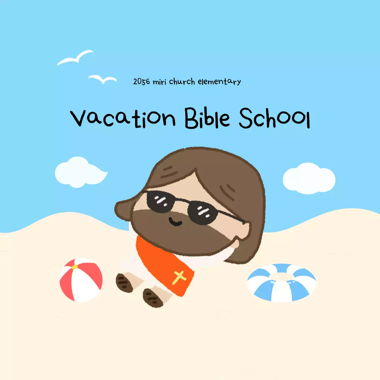 Sky Blue Baby Summer Bible School Event