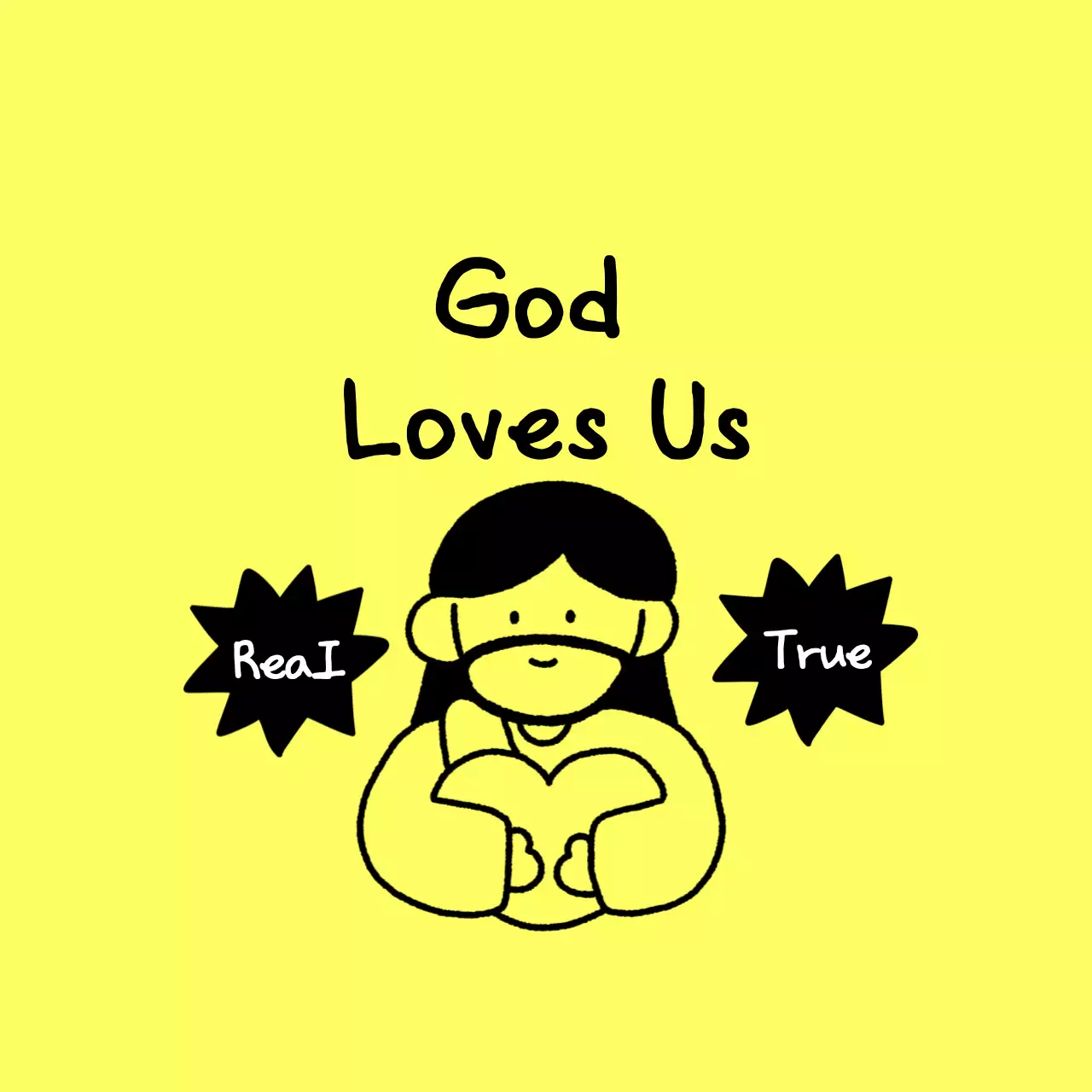 Black and white simple religious phrases