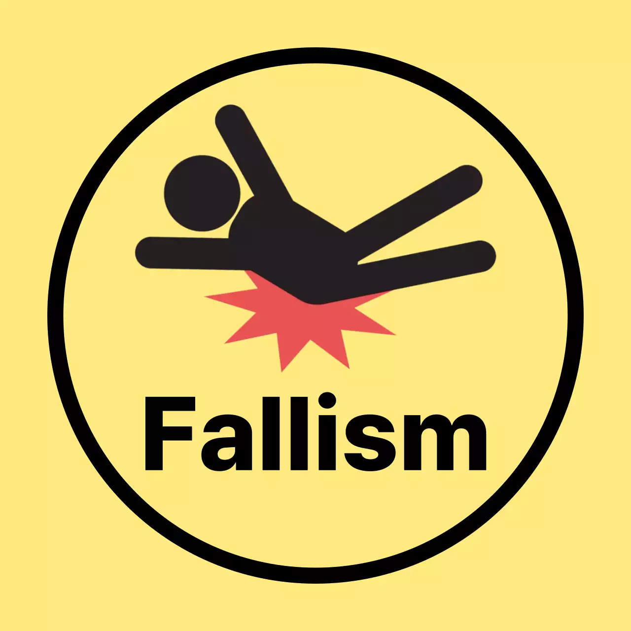 Yellow Basic Fall Caution Warning