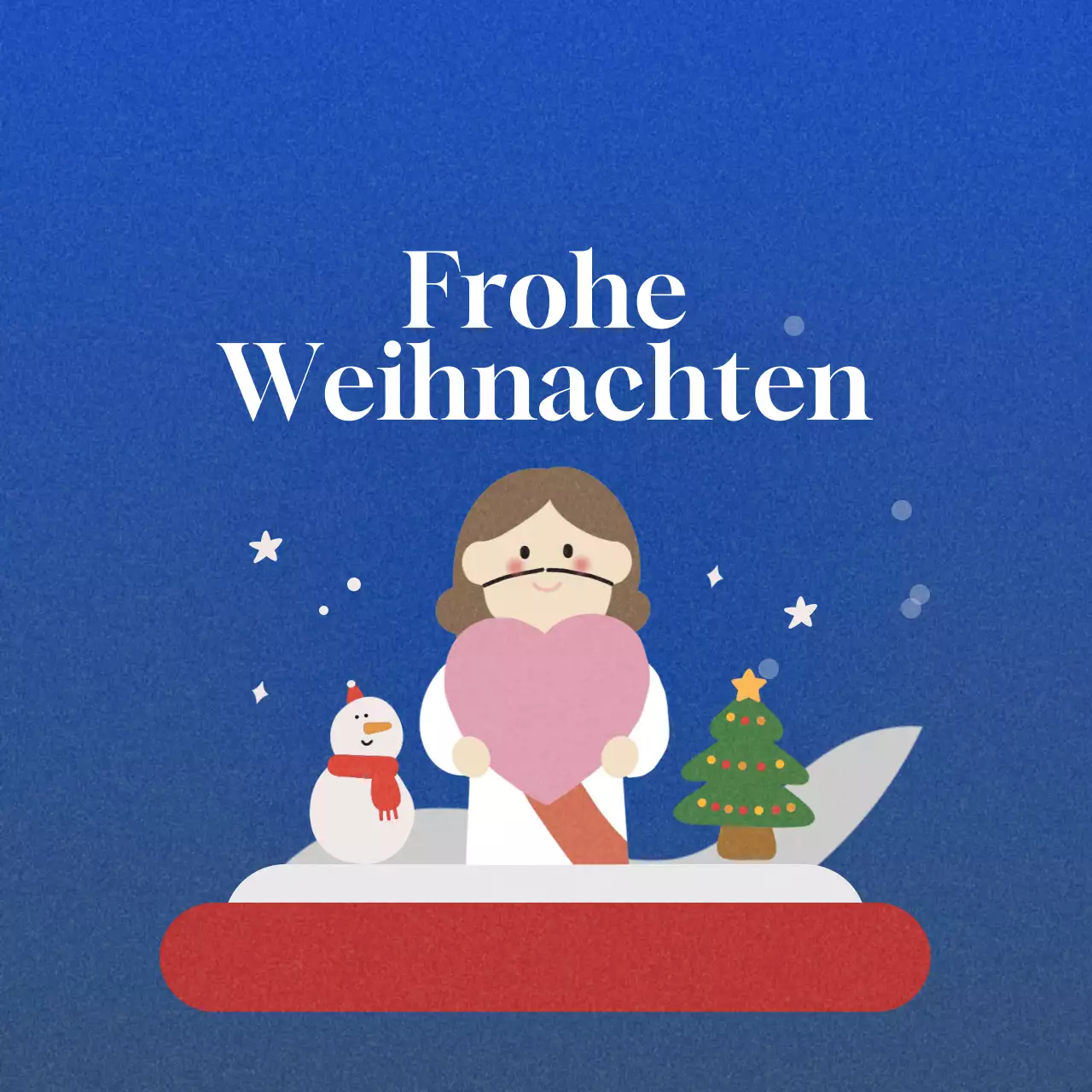 Blaue Baby-Weihnachtskarte