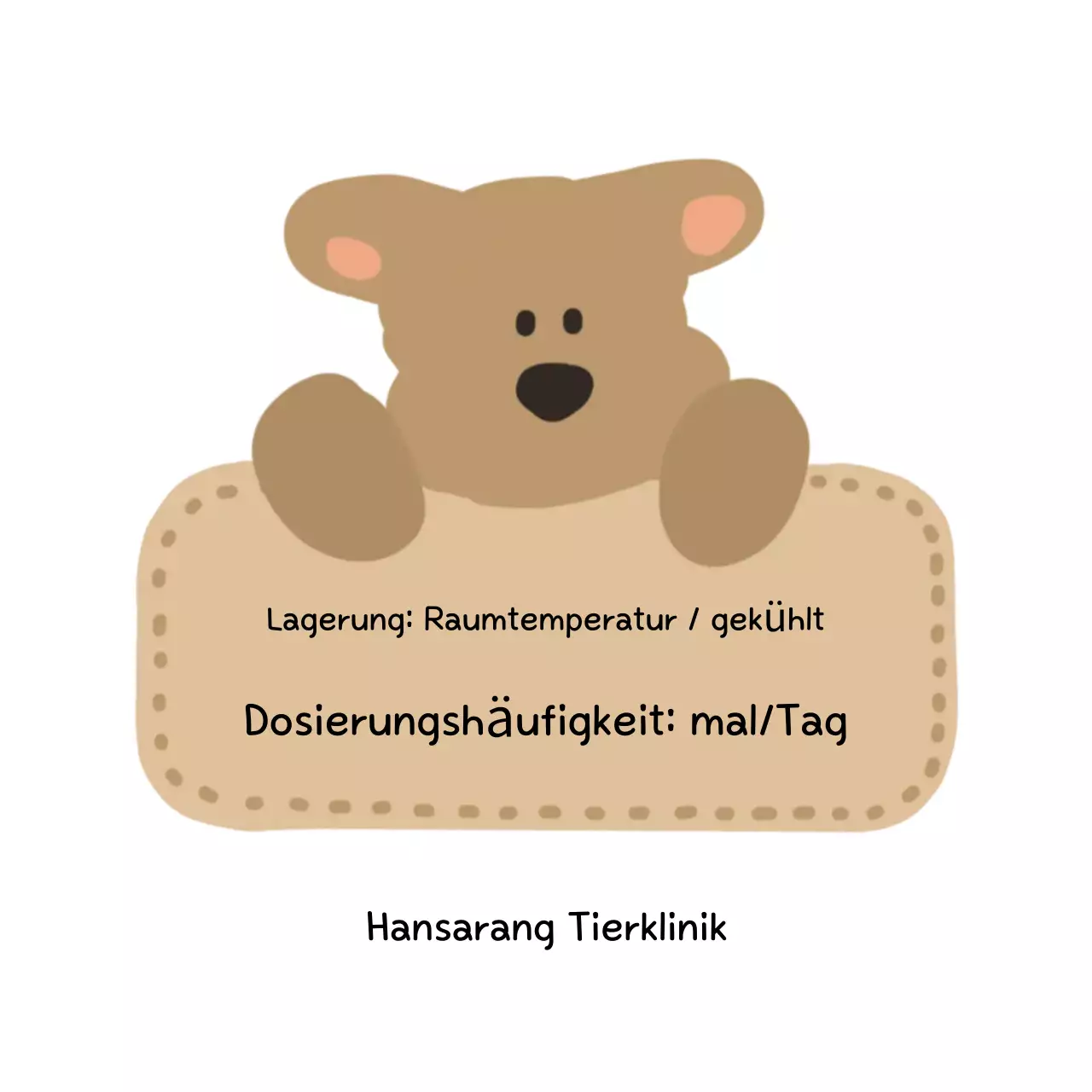 So lagern Sie beige Baby-Tierklinik