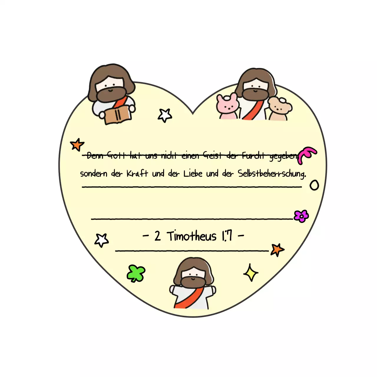 Beige Baby Bibelvers Aufkleber