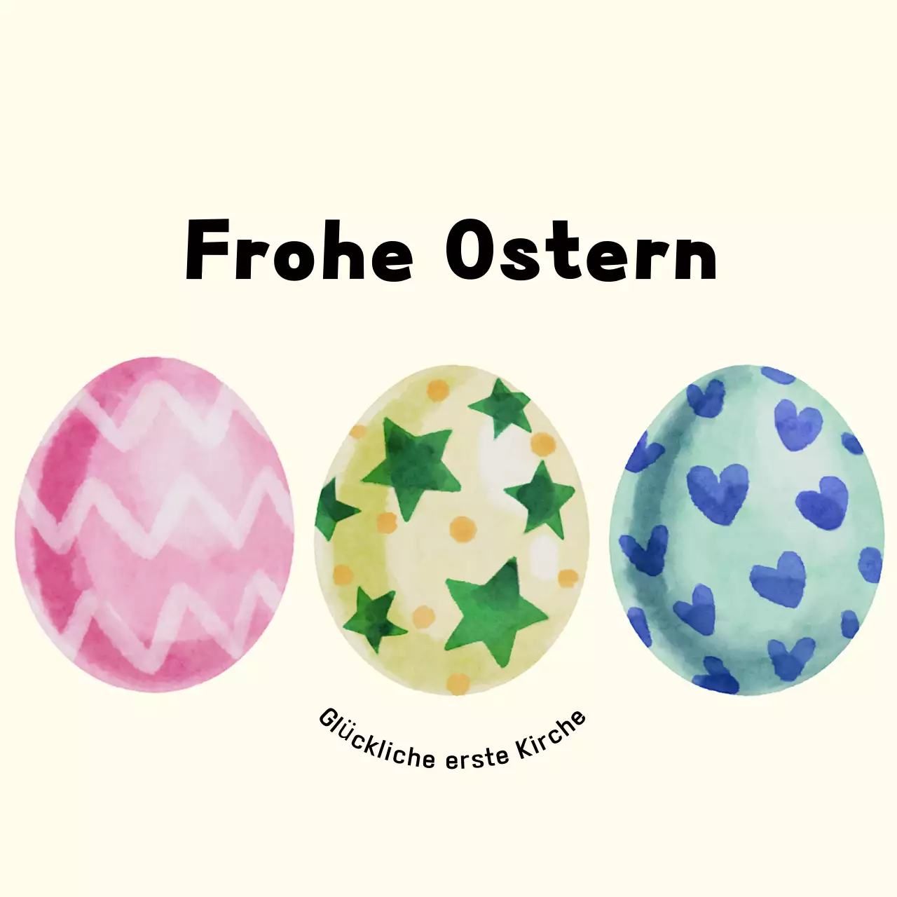 Elfenbeinfarbenes einfaches Osterfest