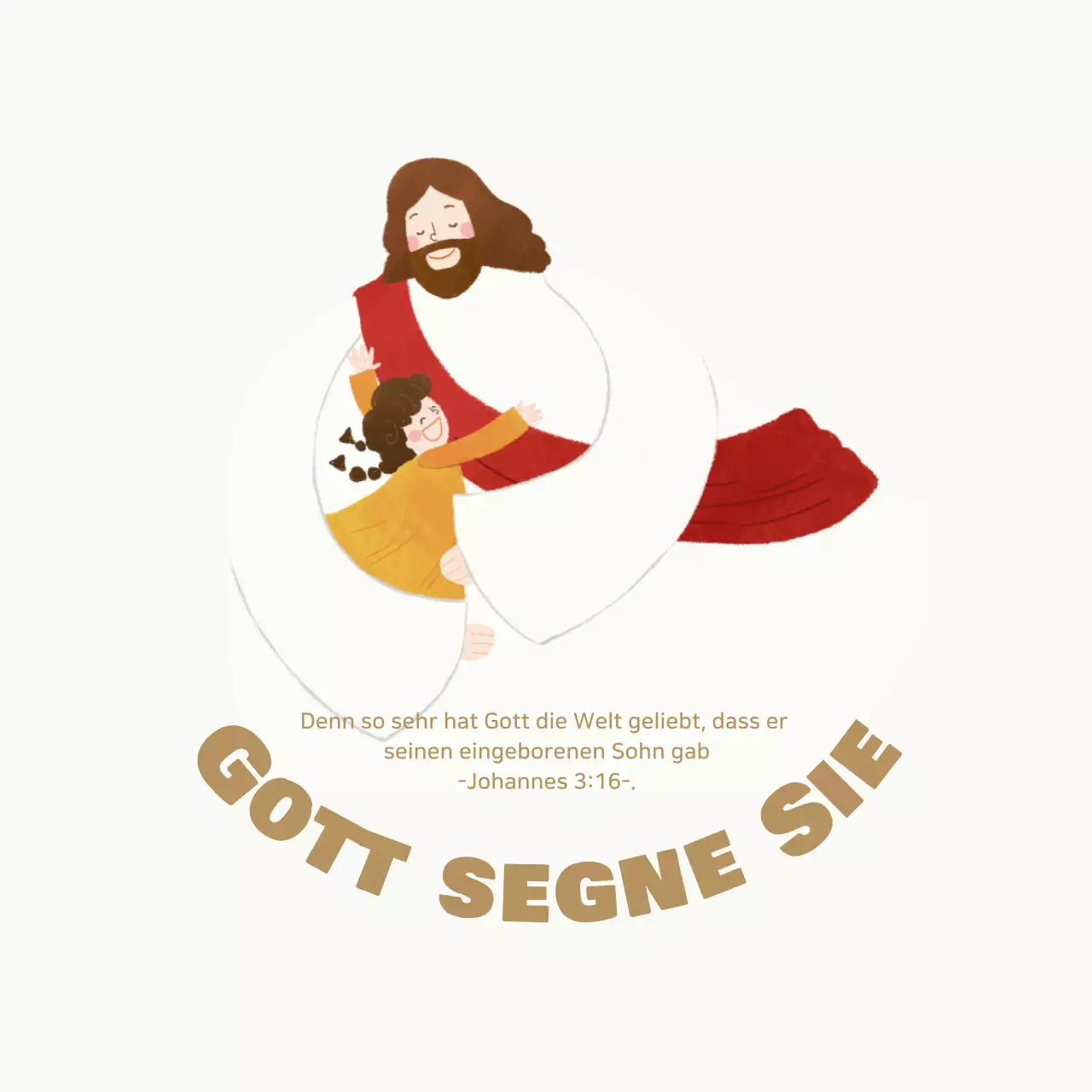 Beige einfache christliche Phrase