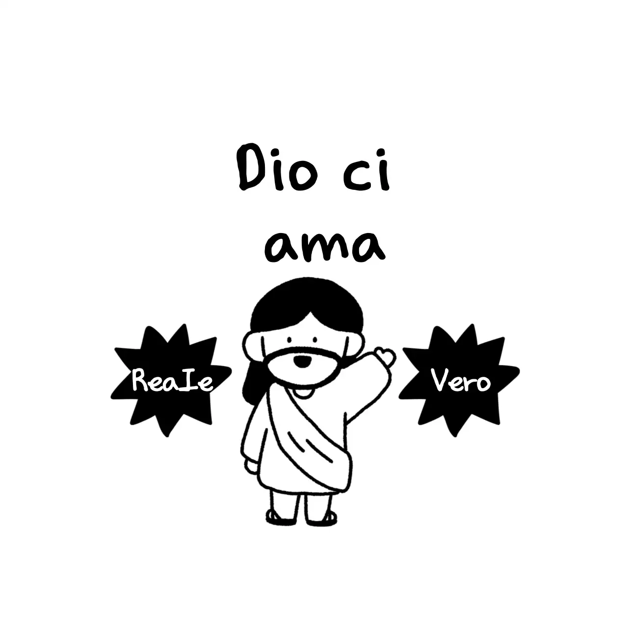 Semplici frasi religiose in bianco e nero