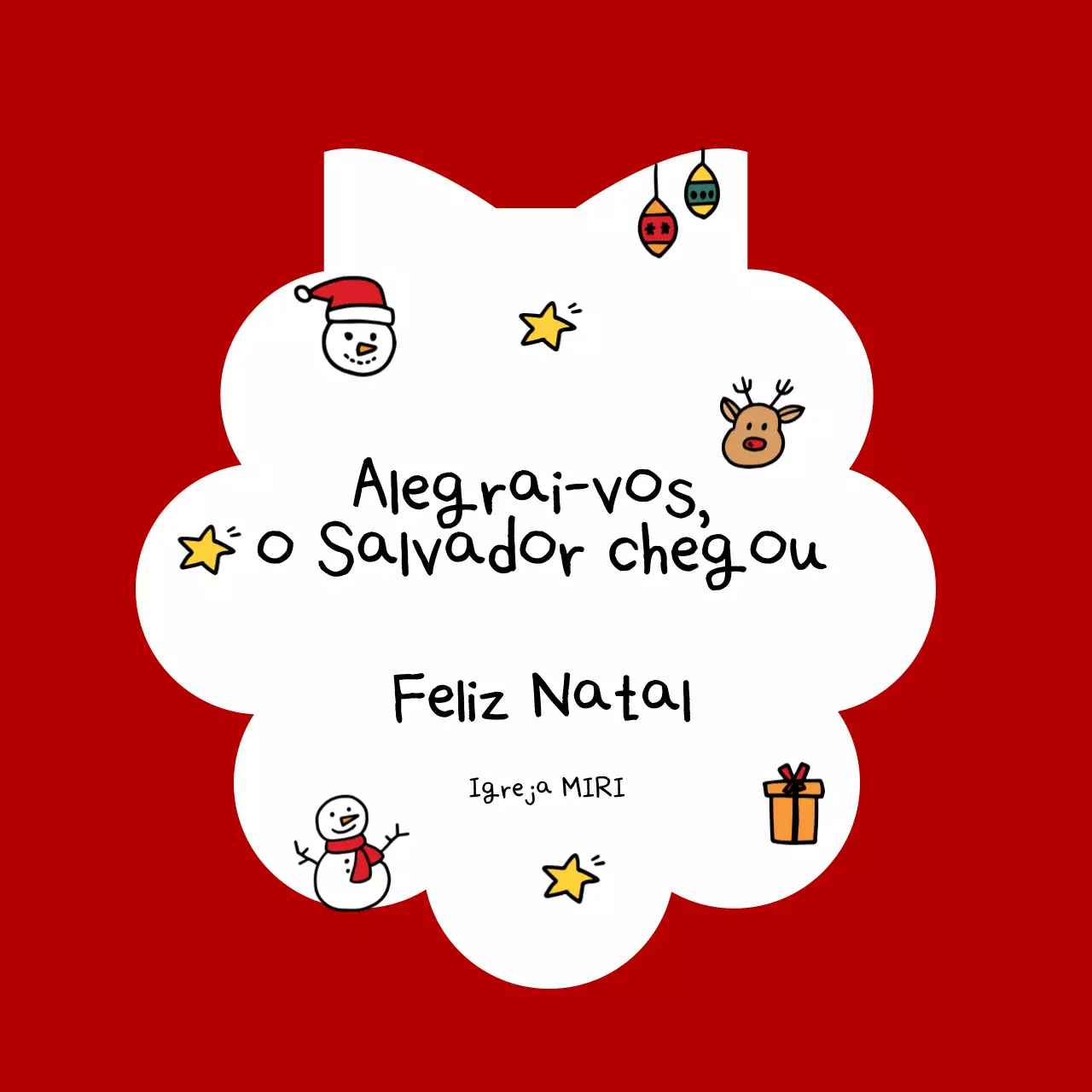 Cartão de Natal Red Baby