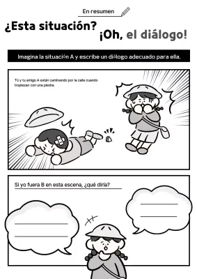 Materiales educativos de dibujos animados en blanco y negro