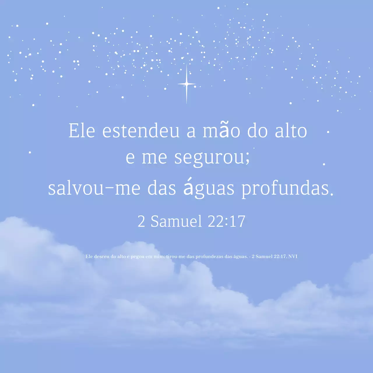 Guia de versículos bíblicos simples em azul celeste