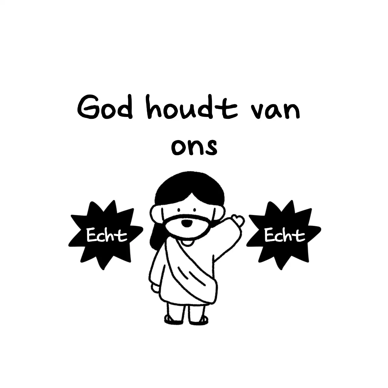 Zwart-witte eenvoudige religieuze zinnen